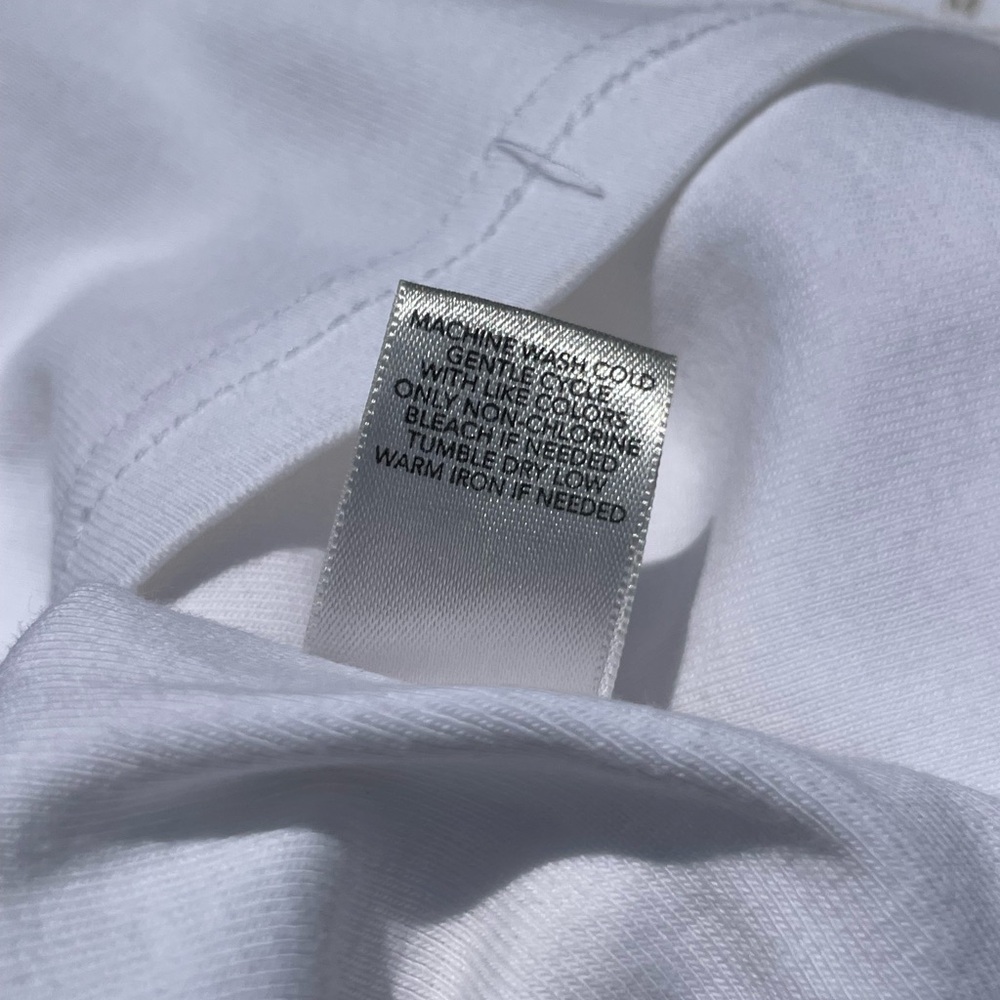 Christopher & Banks 100% cotton white classic tee with elevated neckline M - Picture 14 of 16